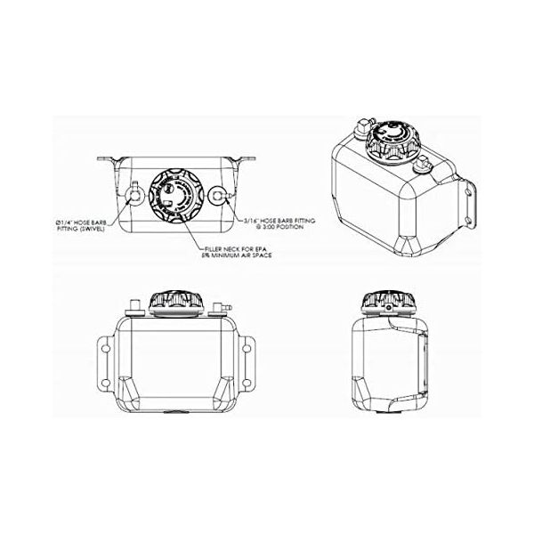 20856 - Tank - Plastic, 2 Qt. TWR