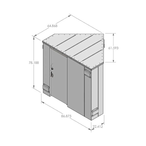 6-Person ESP Corner Safety Shelter | Corner Tornado Shelter