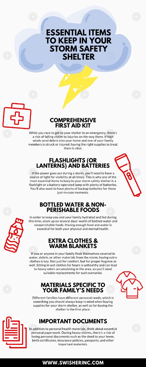 Essential Items to Keep in Your Storm Safety Shelter
